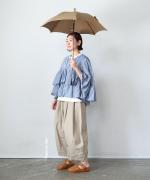 きつねのたすき/長日傘/麻無地サンドベージュ